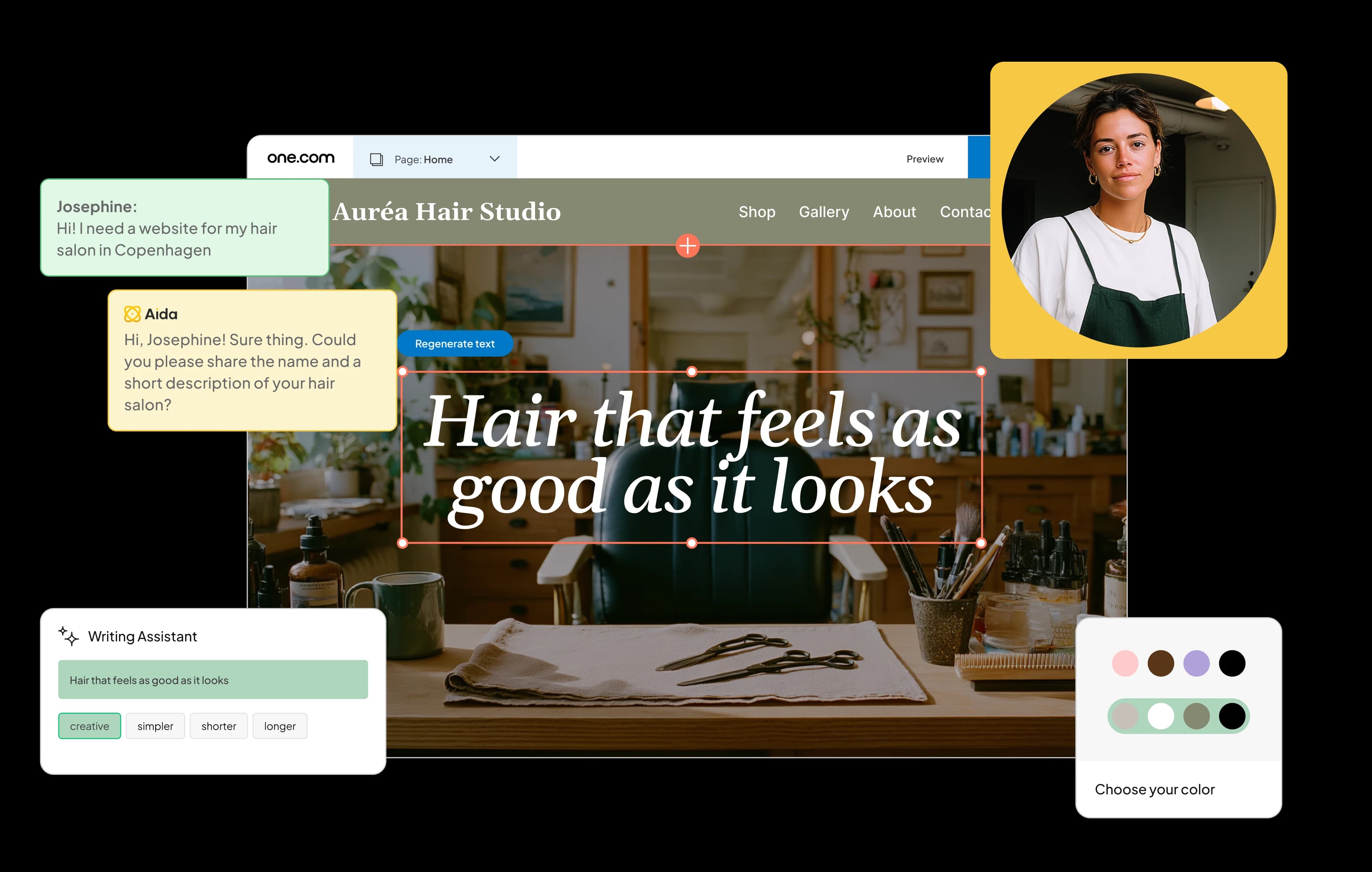 Let Aida AI help you create