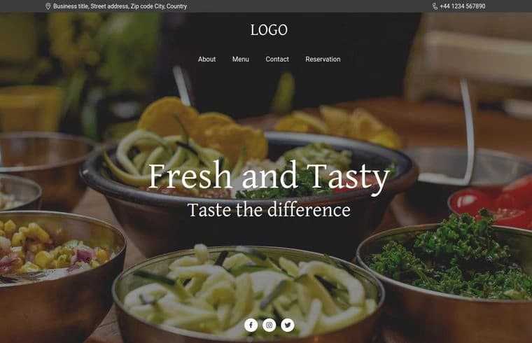Food and Hospitality template 1