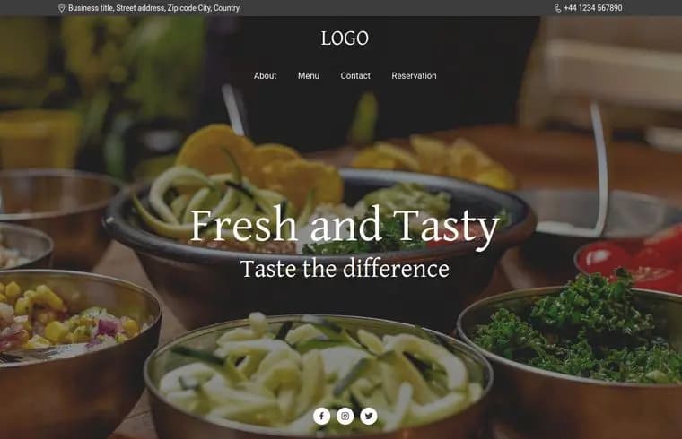 Restaurant template 1