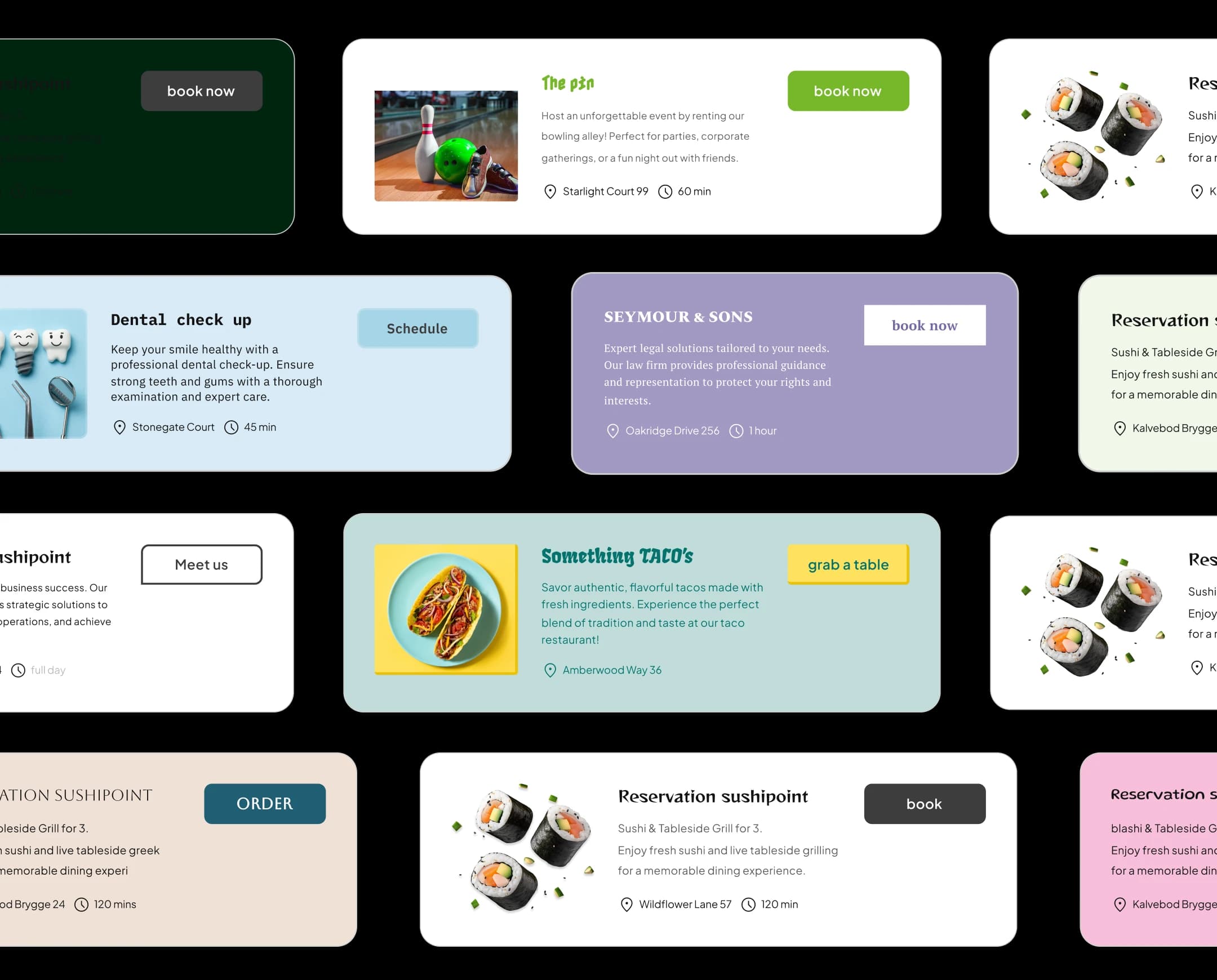 Appealing booking forms